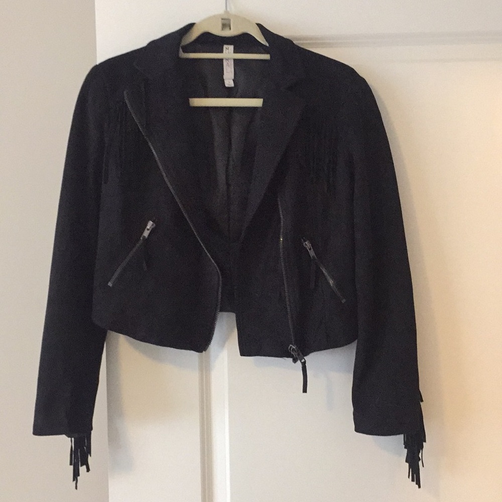black fringe jacket